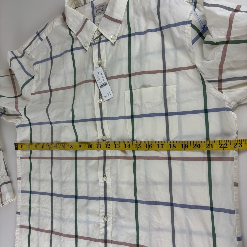 J Crew Shirt Mens XL Slim‎ Cotton Button Down Secret Wash New With Tags - Picture 7 of 9